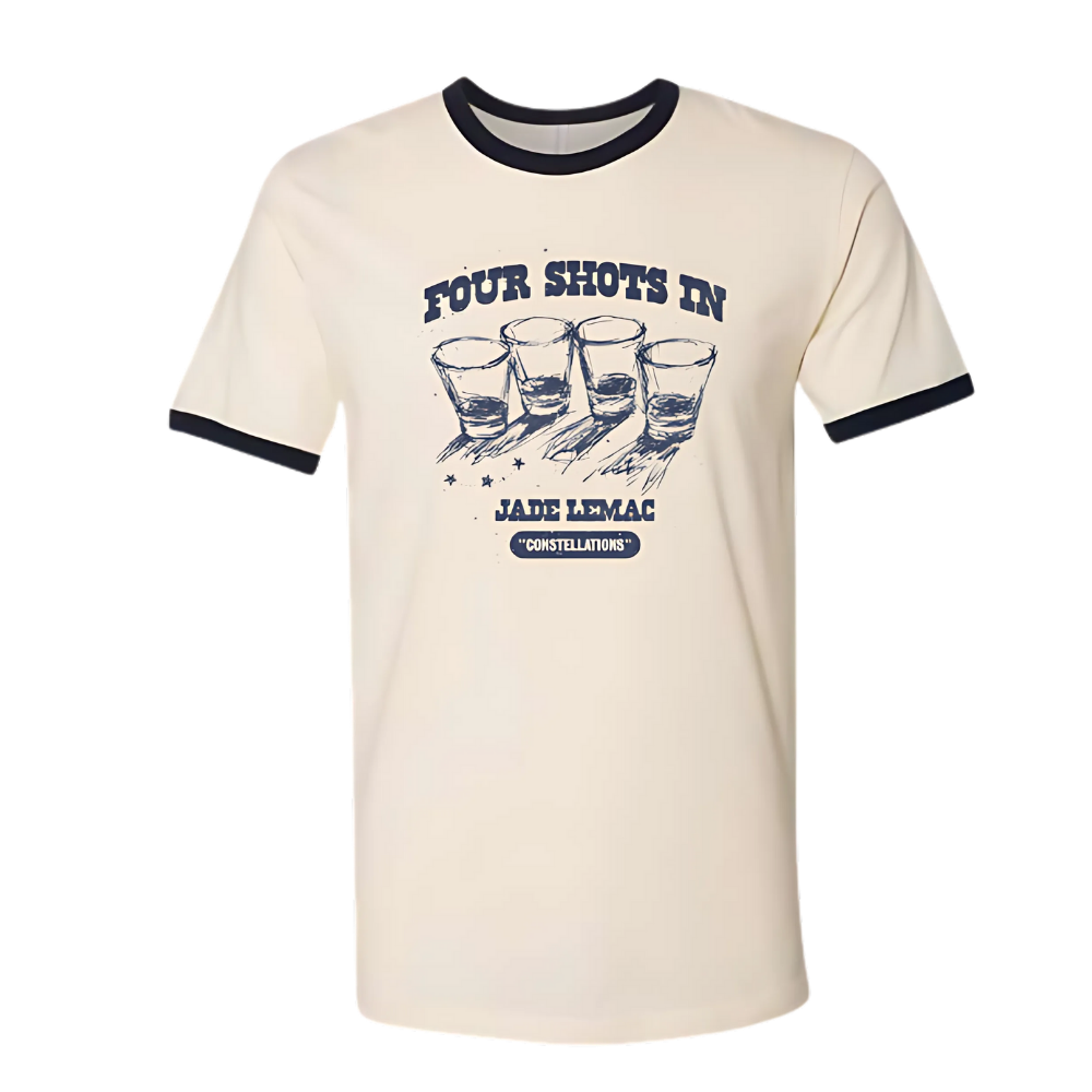 Four Shots In Ringer Tee