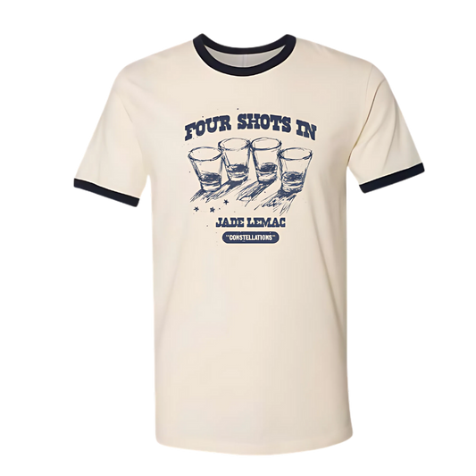 Four Shots In Ringer Tee